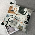thumbnail image 2 of Heduofu Throw Pillow Cover Funny Cats and Decorative Pillow Cases Home Decor Square Pillowcases 18x18in, 2 of 5