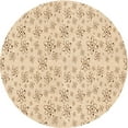 thumbnail image 1 of Ahgly Company Tapis Rond Lavable en Machine Intérieur Transitionnel Pérun Brun, 8 Pieds Rond, 1 of 7