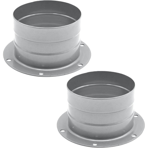 ABCISI 3 Inch Duct Connector Flange Metal, 2 Pack Straight Pipe Flange Connector to Round Interface Air Duct Metal Straight Pipe Flange for Ventilation, Cooling, Heating and Air Conditioning Systems