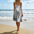 thumbnail image 6 of Admvng Satin Dress for Women Round Neck Backless Casual Summer Ruffle Hem Nightgown, 6 of 9