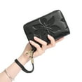 thumbnail image 5 of GOIACII Women's Floral Leather Wallet Double Zip Credit Card Holder with Rfid Blocking Medium Size Wristlet Purse, 5 of 10