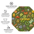 thumbnail image 3 of Honeii Camping 1 Print Leather Coaster Set of 6, Ideal for Safeguarding Your Furniture from Drinks Spills and Effortless Cleanup,Octagon, 3 of 6