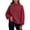 Wine, variant on WIZUTIZ Women's Pullover Sweatshirt Stand Collar Long Sleeve Solid Color Loose Fit Casual Winter Warm Fleece Cozy Comfort Jacket Coat Layer Top