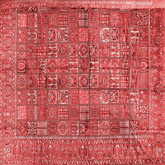 Ahgly Company Indoor Square Persian Red Traditional Area Rugs, 4' Square