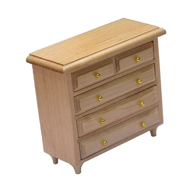 de madera 1:12, accesorios de almacenamiento para niñas y , muebles de para accesorios Macarena Mesita de noche de casa de muñecas