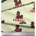 thumbnail image 2 of Soimoi Tissu Poly Georgette Cheval Enfants Tissu Imprimé 1 Yard 52 Pouces de Large, 2 of 3
