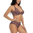 thumbnail image 2 of Daiia Buffalo Plaid and Butterflys Women's Bikini Set Two Piece Swimsuit High Waisted Bikini Adjustable Straps Bikini Perfect for Beach, Pool, and Summer Vacation-Large, 2 of 9