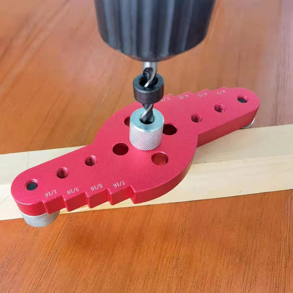 2-in-1 Center Punch Locator Dowel Jig Pocket Hole Center Scriber Line Aluminum Alloy 6-10mm Guide Woodworking Tools