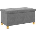 thumbnail image 1 of HOMCOM Storage Ottoman Bench, Velvet Upholstered Foldable Ottoman Footrest, 1 of 10