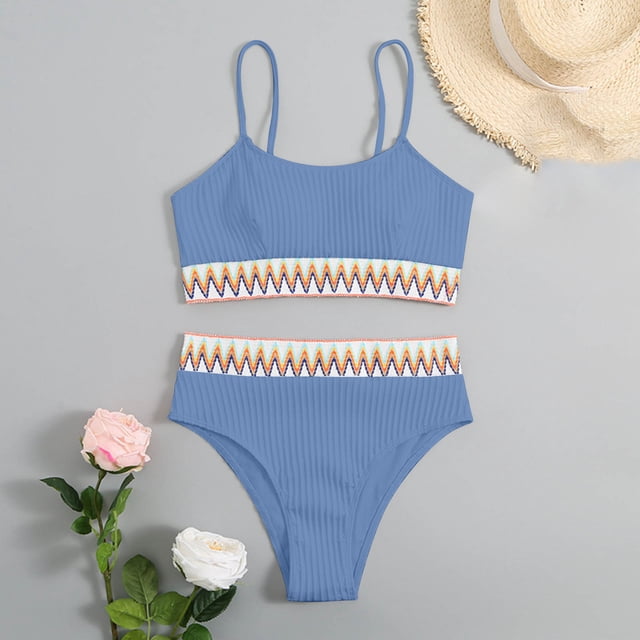 Traje de baño de 2 piezas para mujer, trajes de baño para mujer, conjunto de traje de baño dividido para mujer