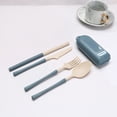 thumbnail image 1 of Dvkptbk Travel Utensil Set with Case, Whea-T Straw Reusable Spoon Straw Forks Tableware, Portable Cutlery Travel Picnic Camping or Daily Use Tableware Kitchen Utensils & Gadgets, 1 of 7
