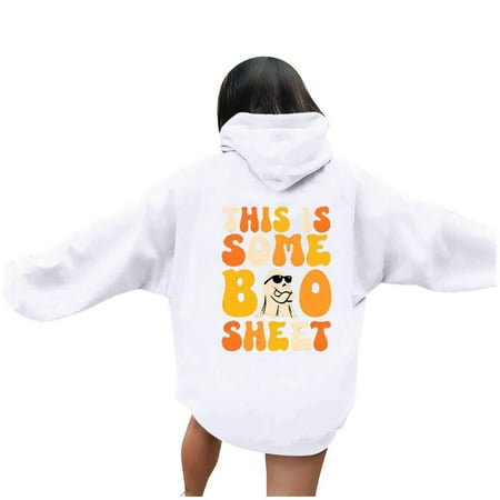 

WUDATI Autumn Women s Hooded Casual Fashion Halloween Printed Hoodie Long Sleeve Baggy Loose Fit Lightweight Sweatshirt Fall Winter Daily Wear Street Perfect Gift for Wife Mom Daughter