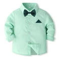 thumbnail image 3 of Gerichy Toddler Baby Boy Clothes Fall Winter Outfit, Toddler Dress Suit 3T Baby Boys Clothes Sets Bowtie Shirts Suspenders Pants 4pcs Gentleman Outfits Fall Suits, 3 of 5