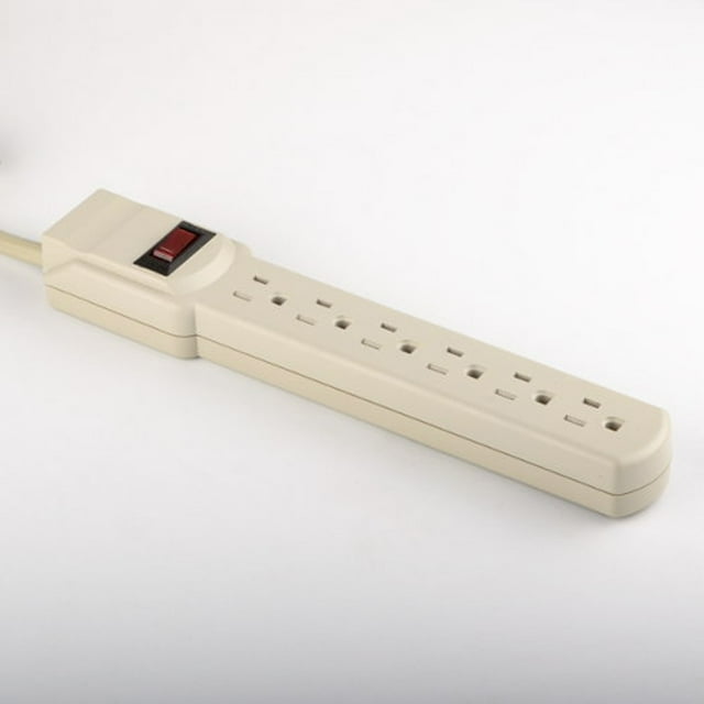 6 Outlet Power Strip Surge Protector Electrical Lightening Proof