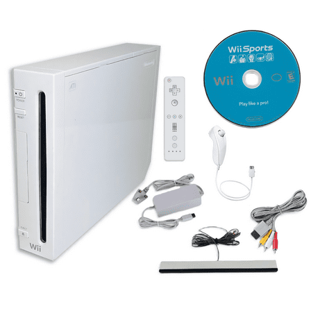 Restored Nintendo Wii Console Wii Game System with Wii Sports, White (Refurbished)