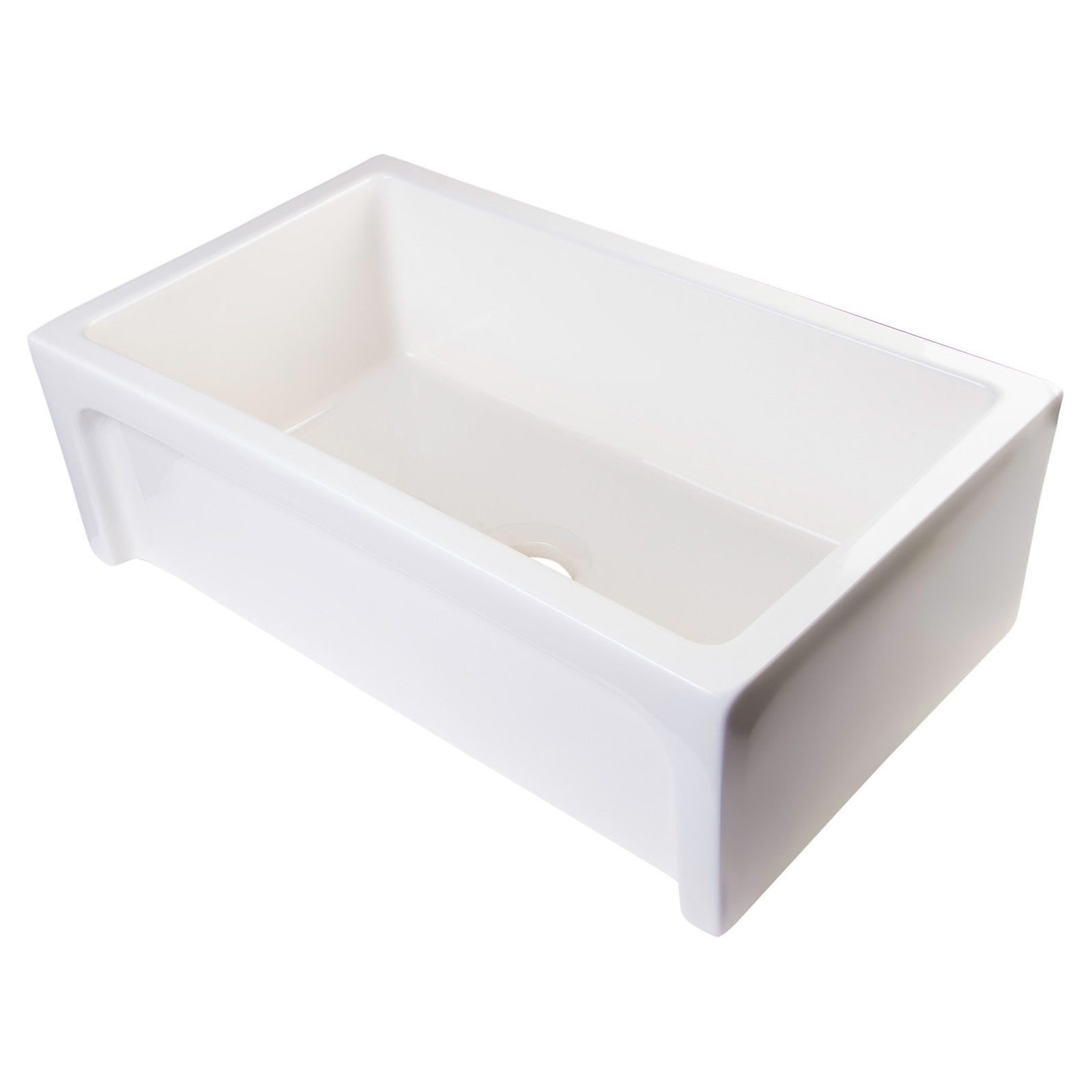 30 White ALFI brand AB3018ARCH-W Arched Apron Thick Wall Fireclay Single Bowl Farm Sink 30 White ALFI brand AB3018ARCH-W Arched Apron Thick Wall Fireclay Single Bowl Farm Sink