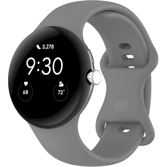 MYKOMI Band Compatible with Google Pixel Watch 3 41mm/Pixel Watch 2/1, Soft Silicone Sport Watch Bands Replacement Watch Strap Bracelet for Google Pixel Watch Smartwatch Accessories