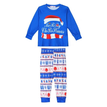

cheibear Women s Family 2pcs Pajama Sets Christmas Cute Print Long Sleeve Tee with Pants Loungewear