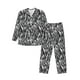 thumbnail image 1 of Balery Zebra Pijama para Hombre de Dos Piezas con Manga Larga, Conjunto de Dormir y Descanso Suave con Bolsillos-Large, 1 of 7