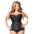 thumbnail image 4 of Plus Size Black Brocade Steel Boned Corset, Plus Size Black Steel Boned Corset, 4 of 4
