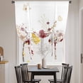 thumbnail image 3 of Red Spring Floral Balloon Curtains for Windows, Bedroom Curtains 54 Inch Length, Elegant Pastoral Flowers Watercolor Tie Up Curtains Panels Thermal Insulated Bathroom Curtains Window 42"x54", 3 of 8
