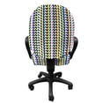 thumbnail image 3 of Geometric Office Chair Slipcover, Abstract Continuous Pattern of Colorful Retro Funky Herringbone Zigzags Print, Protective Stretch Decorative Fabric Cover, Standard Size, Multicolor, by Ambesonne, 3 of 5