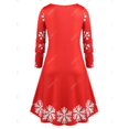 thumbnail image 2 of Vestido de Camiseta de Navidad con Estampado de Alce en Talla Extra Rosegal  Vestidos casuales de talla grande, 2 of 5