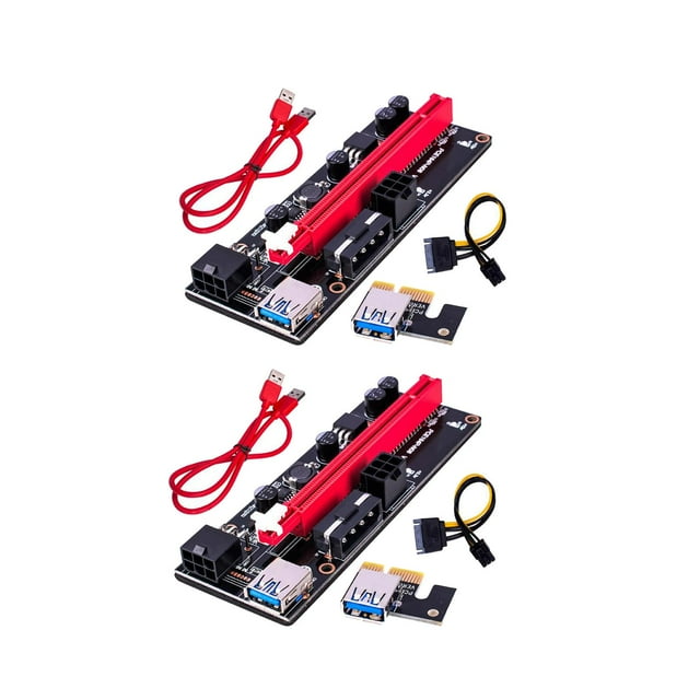 Tarjeta de Expansión PCI Riser de 6 Pines Tarjeta de Expansión de 4 piezas Equipada con de Extensión USB3.0 de Alimentación 6PIN-SA CUTICAT módulo extensor pcie