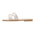 thumbnail image 4 of Zapatillas para mujeres playa casual cómoda planos deslizantes para ropa diaria (36) beige, 4 of 9
