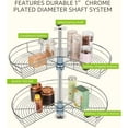 thumbnail image 4 of SortWise 28 Inch Pull Out Cabinet Organizer, Wire Revolving Cabinets Corner Shelf Lazy Susan, Adjusted Height 22.24"H to 30.7"H, Chrome, 4 of 8