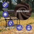 thumbnail image 2 of Roastove Round Patio Furniture Covers, 100% Waterproof Outdoor Table Chair Set Covers, Anti-Fading Cover for Outdoor Furniture Set, UV Resistant, 62" DIAx28 H,Beige & Brown, 2 of 6
