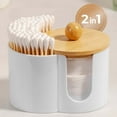 thumbnail image 5 of Wood and Storage Organizer for Makeup Remover Pads and Desktop Dispenser with Lid, 5 of 5