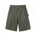 thumbnail image 3 of FRSASU Men's Classic Baggy Stretch Cargo Jean Shorts Lightweight Casual Outdoor Streetwear Demin Shorts with Pockets Army Green, 3 of 5