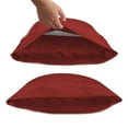 thumbnail image 3 of Satin Pillowcases Pair with Envelope Closure (King, Burgundy), 3 of 4