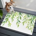 thumbnail image 4 of 2x3 Washable Area Rugs,Watercolor Green Leaf Non-Slip Soft Rug Indoor Carpet,Floor Rugs for Living Room Bedroom, 4 of 9