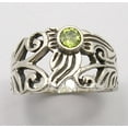 thumbnail image 3 of 925 Solid Silver Natural Green Peridot Handcrafted Ring Size 7 Unisex, 3 of 3