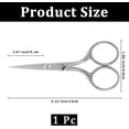 thumbnail image 2 of 1Pc Stainless Steel All Purpose Small Craft Scissors Comfort Grip Handle Tools for Office Home Desk Accessories with Zinc Alloy Handle Silver 130x50mm Gray, 2 of 4