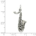 thumbnail image 3 of FB Jewels Sterling Silver Antiqued Saxophone Charm, 3 of 4