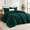 Dark Green-Full(79*90in), variant on Fkingforter Beige 3warm Sherpa Fleece Bedding