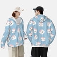 thumbnail image 4 of Balery Cartoon Sushi Sudadera ligera de manga larga con capucha y protección solar UPF 50+ para hombre y mujer, ideal para pesca y running-Medium, 4 of 6