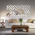 thumbnail image 3 of Silver Square Mirror Tiles Upgrade Your Home Decor Effortlessly 20*20cm, 3 of 11