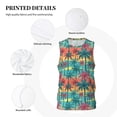 thumbnail image 3 of Rocae Hawaii Palms for Men's Basketball Jersey Lightweight and Breathable Athletic Tank Top,Quick-Drying Sports Jersey 3X-Large, 3 of 9