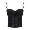 thumbnail image 2 of Wancir Lace Bralette for Women V Neck Bustier Corset Tops with Underwired Racerback Adjustable Strap Crop Top, 2 of 5