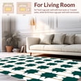 thumbnail image 2 of ODIKA 2'x3' Machine Washable Non-Slip Area Rug, Contemporary Mosaic Panel Design with Symmetric Frame Accents High Traffic Rug with Pad, Green, 497321, 2 of 8