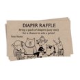 thumbnail image 1 of Inkdotpot 30Baby ShowerDiaper Raffle Ticket Lottery Insert Cards Supplies Games For Baby Shower Party Jungle Animals Bring A Pack Of Rustic Diapers To Win Favors Gifts And Prizes, 1 of 5