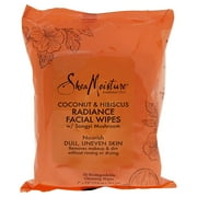 Shea Moisture Coconut & Hibiscus Facial Wipes, 30 Count, 3 Pack