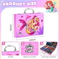 thumbnail image 6 of homicozy Art Supplies Kit for Kids Ages 4-12,Mermaid Art Case Coloring Set,Drawing Kits with Markers, Crayons, Colored Pencils,Oil Pastels,Coloring Book,School Supplies,Gift for Kids Artist Age 4+, 6 of 7