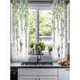 thumbnail image 2 of Spring Botanical Sheer Curtains 45 Inch Length 2 Panels Set for Living Room/Bedroom, Watercolor Leaves Flowers Birds Country Kitchen Curtains Grommet Semi-Sheer Curtains Window Treatments 42"x45"x2, 2 of 7
