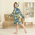 thumbnail image 4 of FORMRS Niños Bathrobe Unisex Hooded Robe Soft Plush Pajamas Sleepwear, Size 4-6T, Cartoon Beige Lemon, 4 of 7
