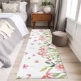 thumbnail image 4 of Runner Rug 2'x6', Pink Spring Floral Washable Non-Slip Hallway Runner Rugs, Pastoral Flowers Farmhouse Bedside Rugs Floor Mats Carpet Runners for Kitchen Bathroom Laundry Room, 4 of 8